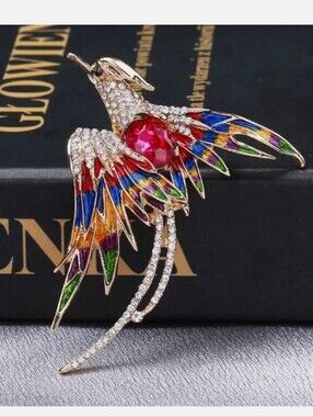 🌺Phoenix Rhinestone Jeweld Brooch Bird Brooch Phoenix Accessories Bird Jewelry
